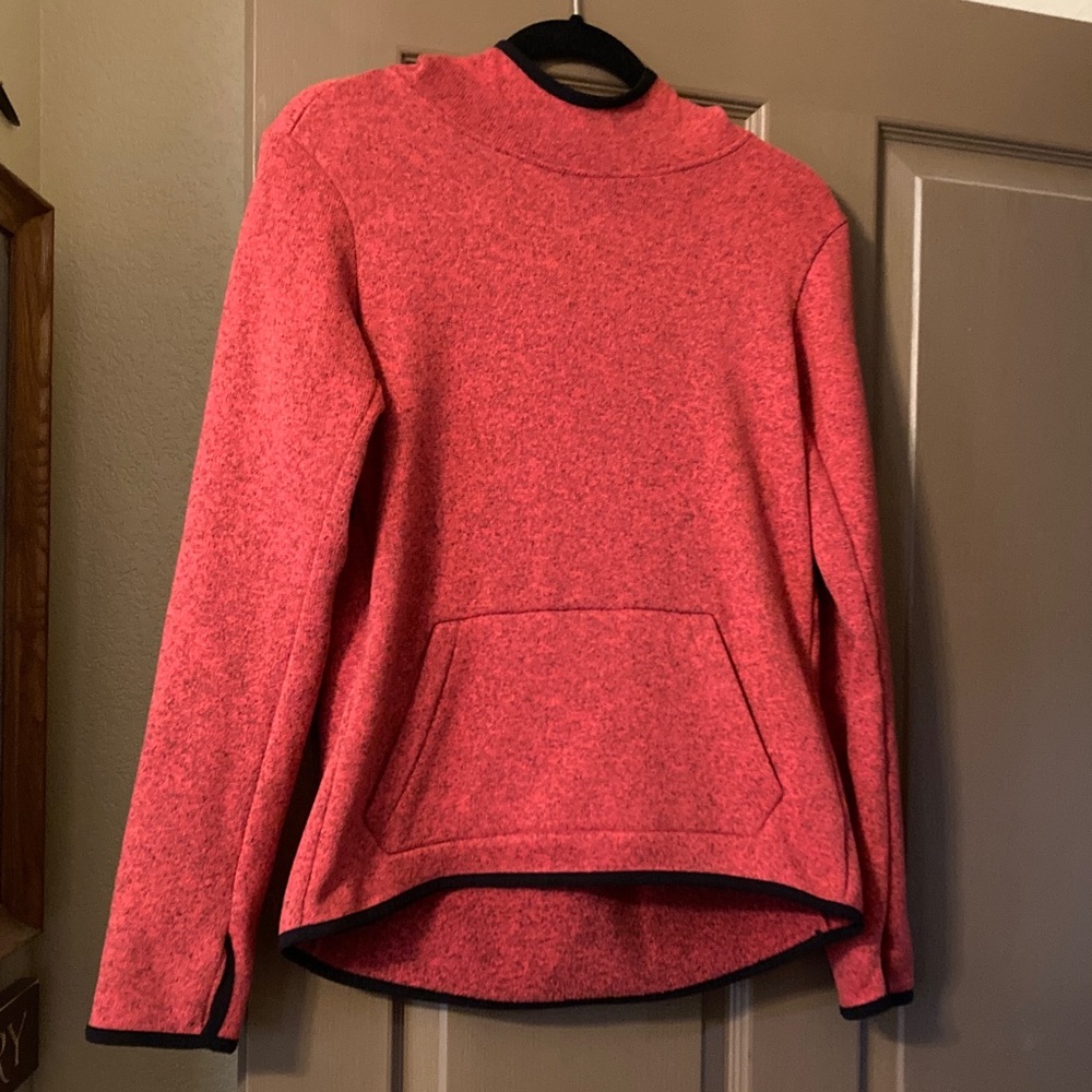 Nike Therma-Fit Women’s Mock Neck Fleece Pullover Hoodie Melange Brick Like New!